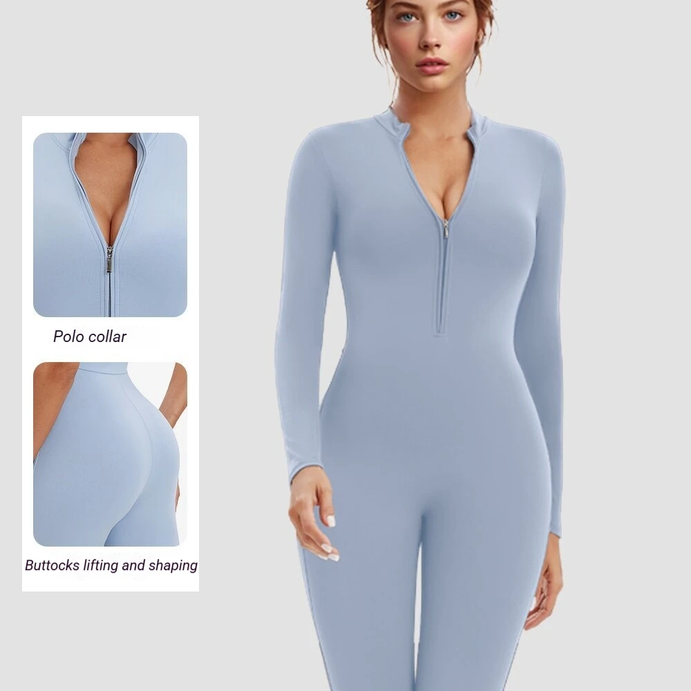 Women Long Sleeve Zipper Shapewear Bodysuit Jumpsuit Yoga Fitness One Piece Tights Gym Workout Sports Clothing
Women Long Sleeve Zipper Shapewear Bodysuit Jumpsuit Yoga Fitness One Piece Tights Gym Workout Sports Clothing