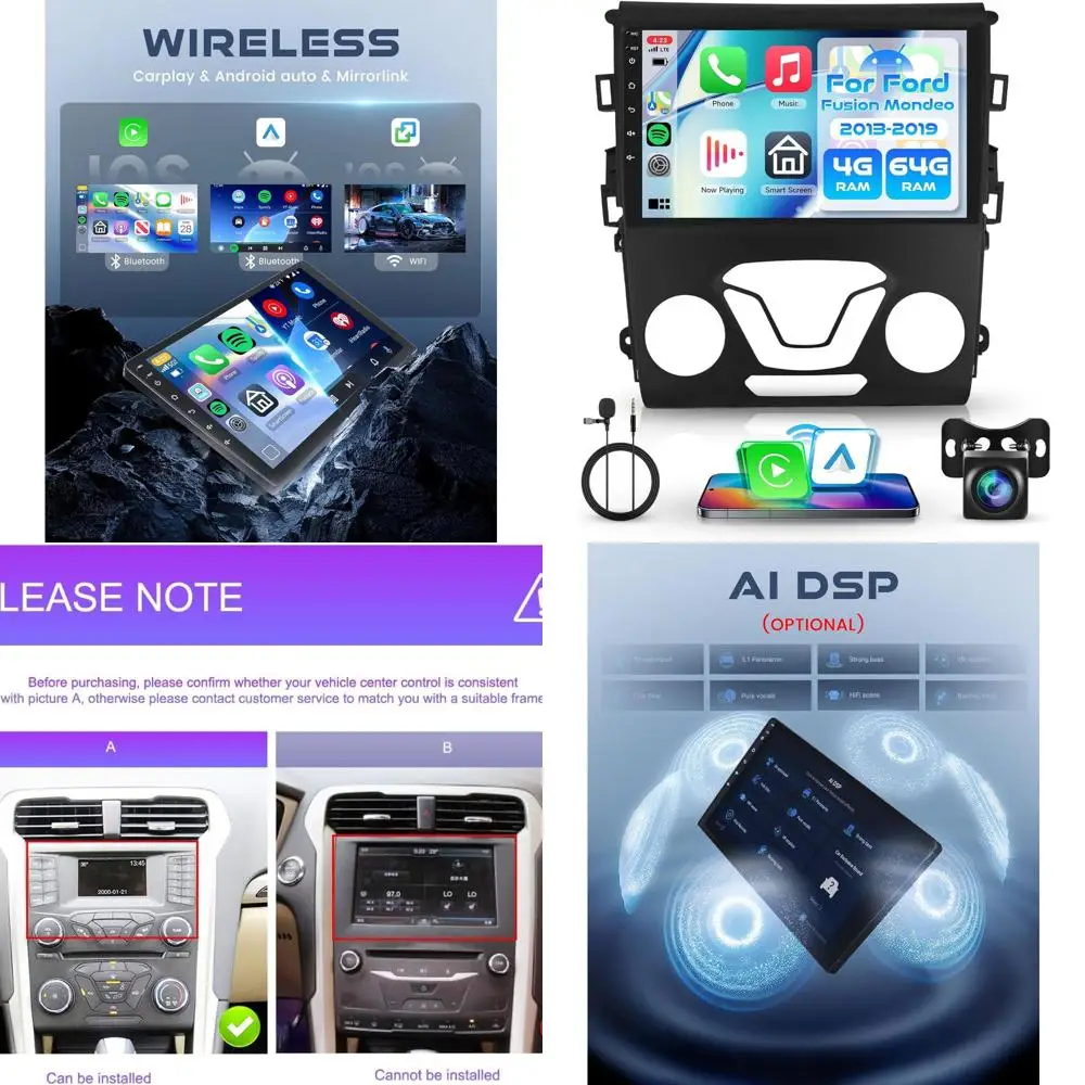 4G + 64G Android автомобильное стерео радио для Ford Fusion/Ford Mondeo 2013-2019 с беспроводным Carplay Android Auto, 9-дюймовая сенсорная головка U
4G + 64G Android автомобильное стерео радио для Ford Fusion/Ford Mondeo 2013-2019 с беспроводным Carplay Android Auto, 9-дюймовая сенсорная головка U