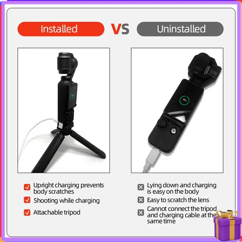 Усовершенствованный разъем адаптера для крепления со штативом 1/4 Gimbal, быстроразъемный кронштейн для камеры, зарядная база для камеры DJI OSMO Pocket 3
Усовершенствованный разъем адаптера для крепления со штативом 1/4 Gimbal, быстроразъемный кронштейн для камеры, зарядная база для камеры DJI OSMO Pocket 3