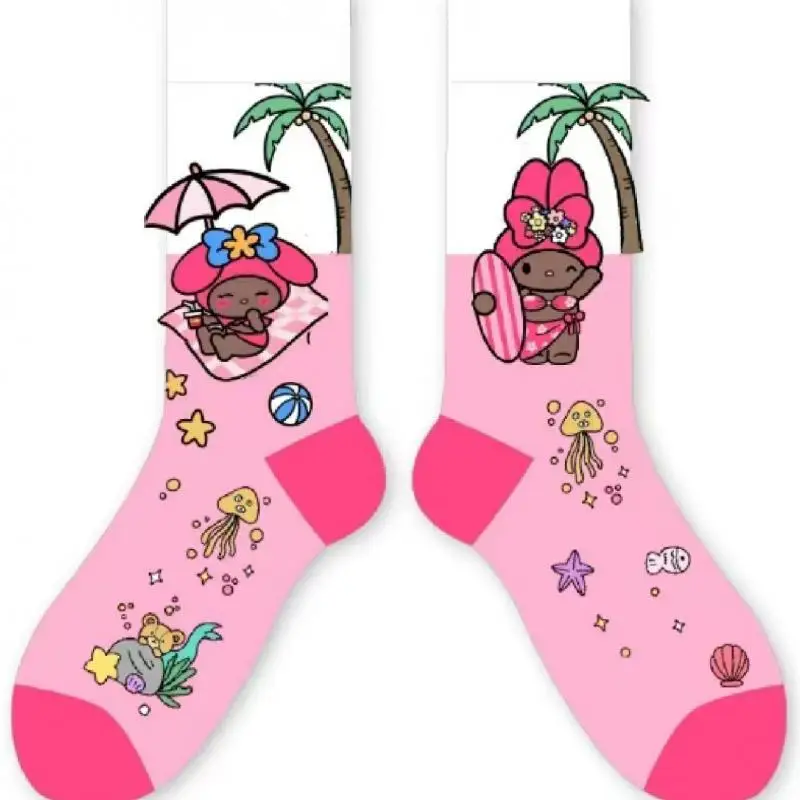 5 шт. носки средней длины из чистого хлопка Sanrio The Four Seasons Kawaii Hello Kitty, модные дышащие кружевные хлопковые носки для отдыха в стиле аниме
5 шт. носки средней длины из чистого хлопка Sanrio The Four Seasons Kawaii Hello Kitty, модные дышащие кружевные хлопковые носки для отдыха в стиле аниме