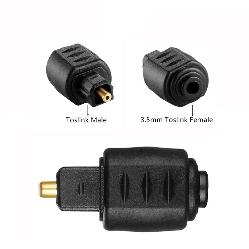 Mini Optical Audio Adapter 3.5mm Female Jack to Digital Toslink Male Plug For Amplifier Optical Audio Cable
Mini Optical Audio Adapter 3.5mm Female Jack to Digital Toslink Male Plug For Amplifier Optical Audio Cable