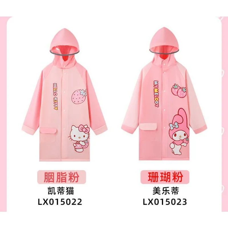Детский плащ Hello Kitty Melody Kuromi, водонепроницаемое пончо с капюшоном для девочек, сумка для хранения в подарок 
Детский плащ Hello Kitty Melody Kuromi, водонепроницаемое пончо с капюшоном для девочек, сумка для хранения в подарок