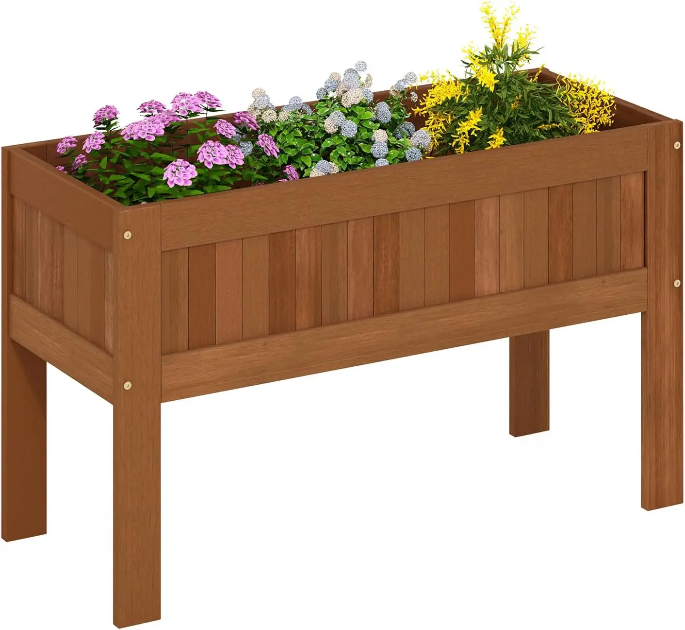Elevated Raised Garden Bed with Legs, Outdoor Planter Box for Patio, Balcony, Deck, Natural Wood
Elevated Raised Garden Bed with Legs, Outdoor Planter Box for Patio, Balcony, Deck, Natural Wood