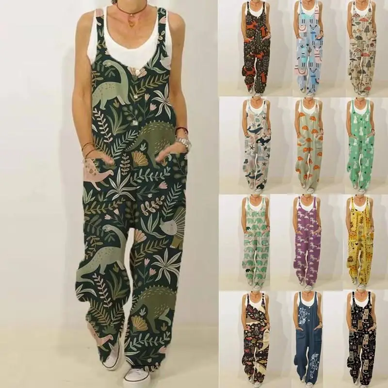 Cute Animal Print plus Size oulder Strap Jumpsuit Low Waist ort Pant Summer Polyester Fiber Ladies Rer
Cute Animal Print plus Size oulder Strap Jumpsuit Low Waist ort Pant Summer Polyester Fiber Ladies Rer