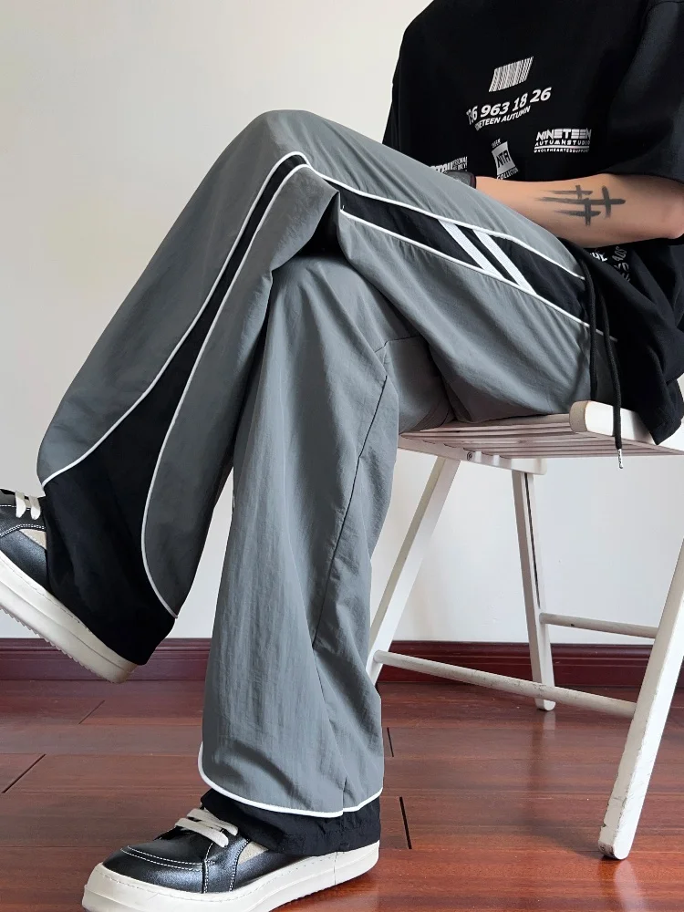 Летние мужские повседневные брюки в тонкую полоску, прямые, свободные, широкие, спортивные, с эластичным поясом, длинные
Летние мужские повседневные брюки в тонкую полоску, прямые, свободные, широкие, спортивные, с эластичным поясом, длинные