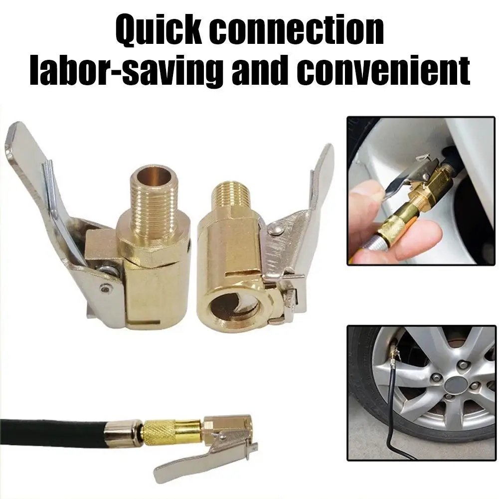Car Tire Inflator Valve Connector Brass Air Chuck Adapter Clip-on Pump Nozzle for Tyre Wheel Inflatable Pump Tools
Car Tire Inflator Valve Connector Brass Air Chuck Adapter Clip-on Pump Nozzle for Tyre Wheel Inflatable Pump Tools