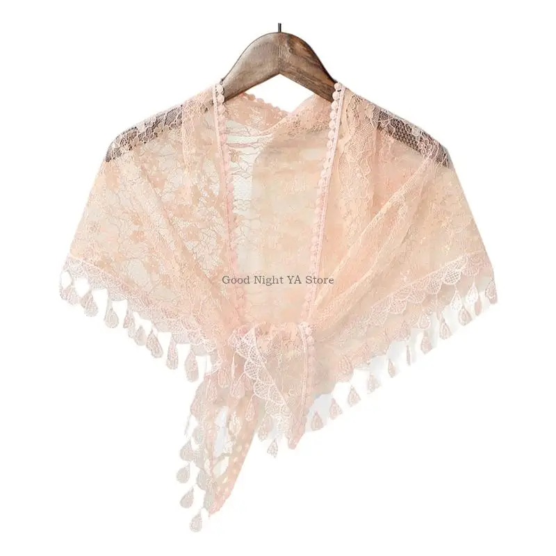 Mantilla Lace Trimmed Headscarf Breathable Scarf For Women Lightweight Polyester Daily Wear And Outside Use
Mantilla Lace Trimmed Headscarf Breathable Scarf For Women Lightweight Polyester Daily Wear And Outside Use