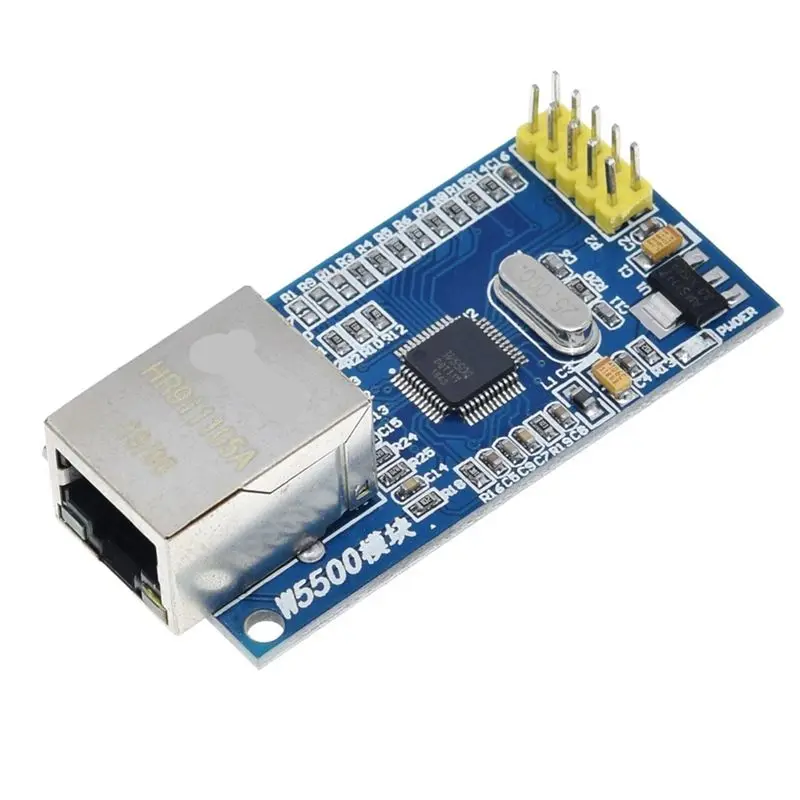 ABBG-Replace W5100 Ethernet Shield LAN Network Module W5500 Support TCP/IP 51/ STM32 Microcontroller With 32K Bytes SPI