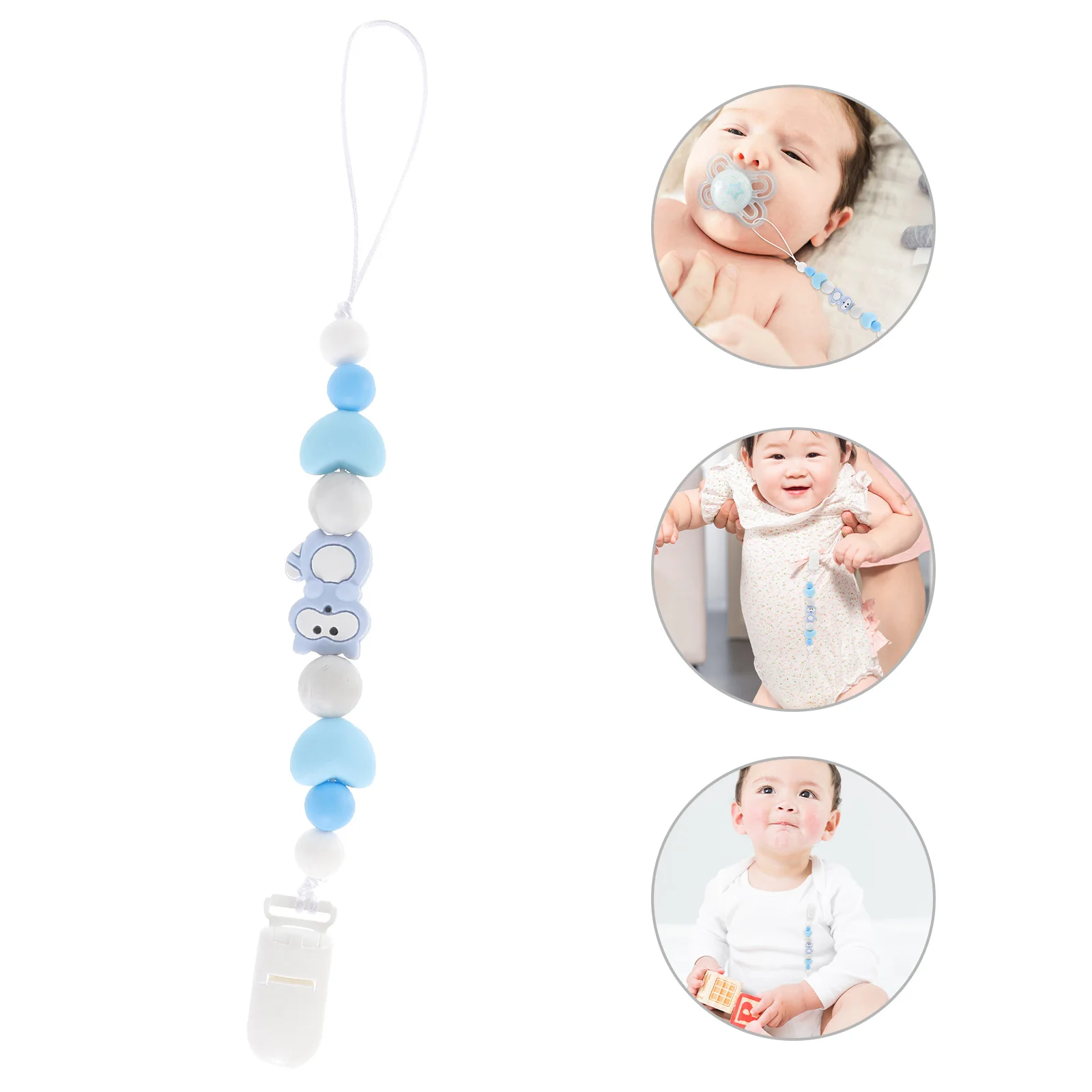 Pacifier Clip Holder Baby Teether Chain Sensory Toy Portable Clips Boy Girl Lightweight Clean Silicone Teething Travel Home
Pacifier Clip Holder Baby Teether Chain Sensory Toy Portable Clips Boy Girl Lightweight Clean Silicone Teething Travel Home