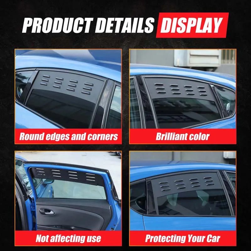 For Seat Leon 2008-2012 Aluminum Alloy Black Car Rear Window Louvre Ventilation Panel Decoration Cover Sticker Car Accessories
For Seat Leon 2008-2012 Aluminum Alloy Black Car Rear Window Louvre Ventilation Panel Decoration Cover Sticker Car Accessories