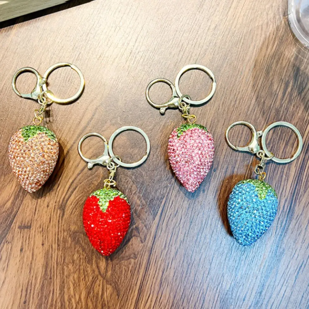 Fashion Crystal Strawberry Rhinestone Keychain Sparkling Metal Rhinestone Pendant Cute Charms Car Keyring Women Girl
Fashion Crystal Strawberry Rhinestone Keychain Sparkling Metal Rhinestone Pendant Cute Charms Car Keyring Women Girl