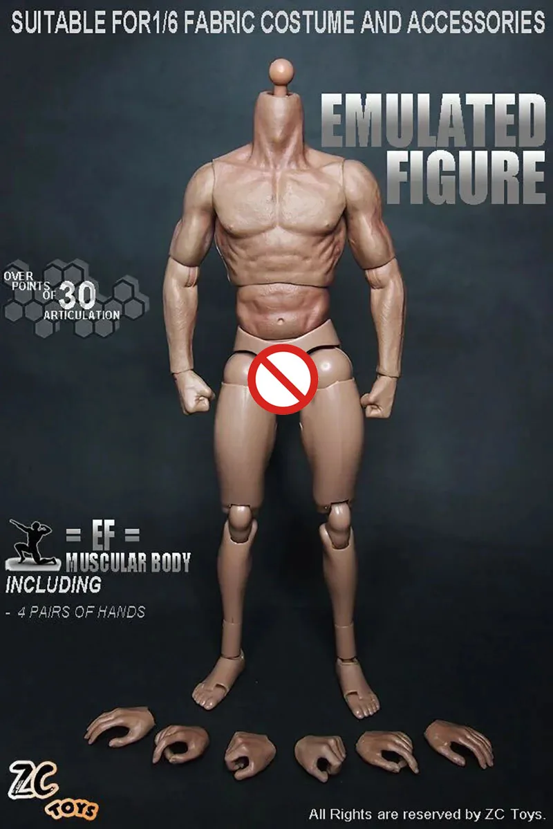 ZCtoys S001 1/6 Scale Male Muscle Body with Neck 12 inch Super Flexible Soldier Action Figure Fit 1:6 Head Sculpt Accessory Fans
ZCtoys S001 1/6 Scale Male Muscle Body with Neck 12 inch Super Flexible Soldier Action Figure Fit 1:6 Head Sculpt Accessory Fans