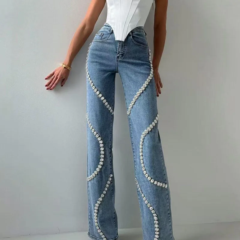 American Hot Diamond Jeans Women's Spring 2025 New Relaxed Straight-Leg Fashion Casual Versatile Pants
American Hot Diamond Jeans Women's Spring 2025 New Relaxed Straight-Leg Fashion Casual Versatile Pants