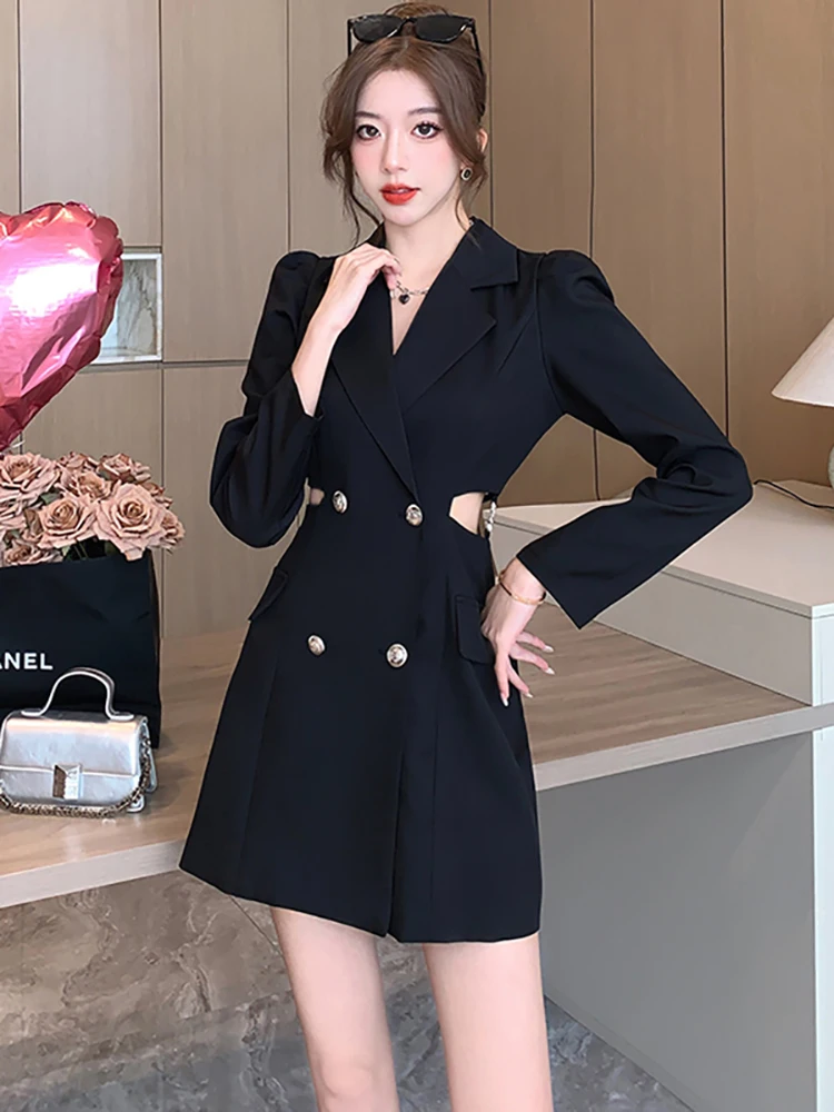 Autumn Winter Black Bodycon Chic Suit Short Dress Women Elegant Office Lady Dress 2024 New Fashion Hollow Out Casual Dress Gown
Autumn Winter Black Bodycon Chic Suit Short Dress Women Elegant Office Lady Dress 2024 New Fashion Hollow Out Casual Dress Gown