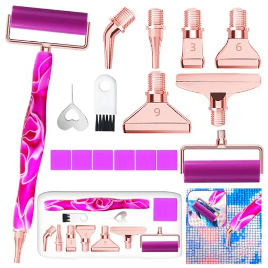 Diamond Painting Pens, Diamond Art Pen Tools Accessories Kit with Screw Metal Tip Nibs, Roller for Art Crafts Nail Art, Ergo-So
Diamond Painting Pens, Diamond Art Pen Tools Accessories Kit with Screw Metal Tip Nibs, Roller for Art Crafts Nail Art, Ergo-So