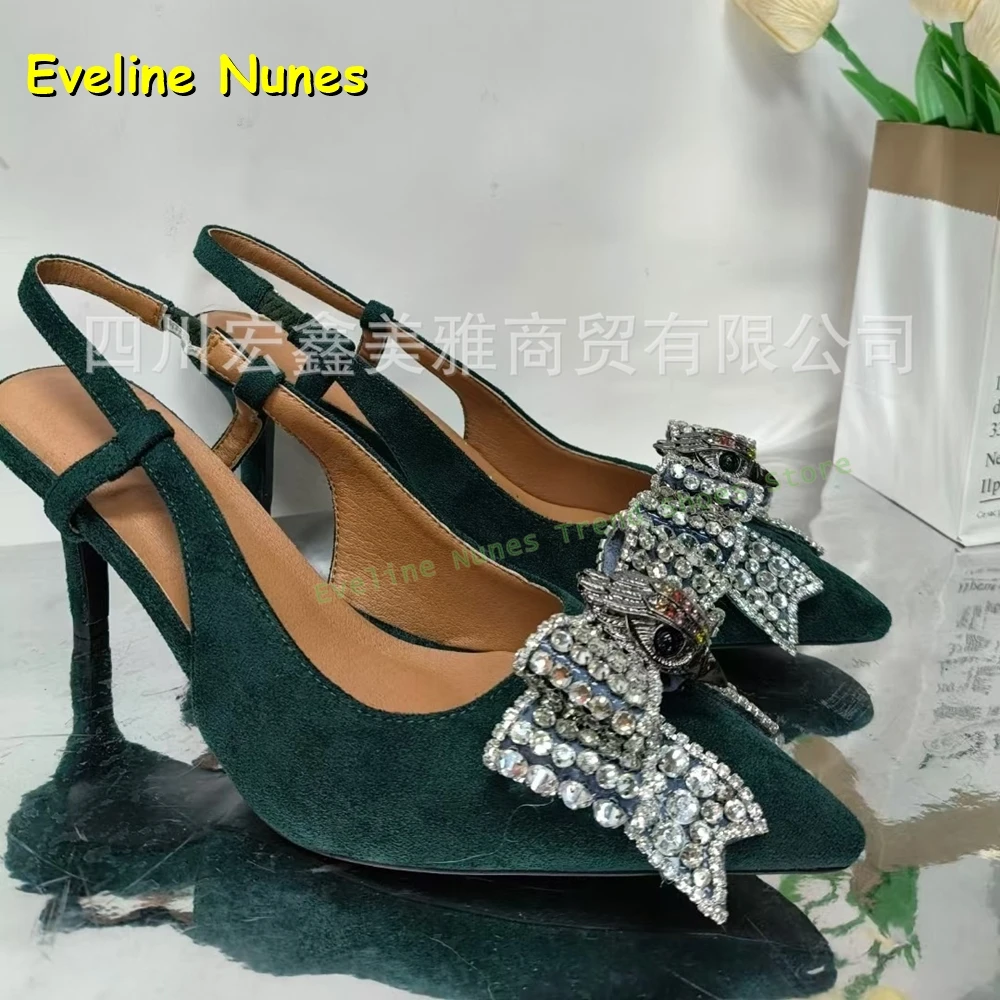 Bowknot Rhinestone Back Strap Sandals Pointed Toe Stiletto Faux Suede Slingback Women Fashion High Heels 2026 Summer Party Shoes
Bowknot Rhinestone Back Strap Sandals Pointed Toe Stiletto Faux Suede Slingback Women Fashion High Heels 2026 Summer Party Shoes