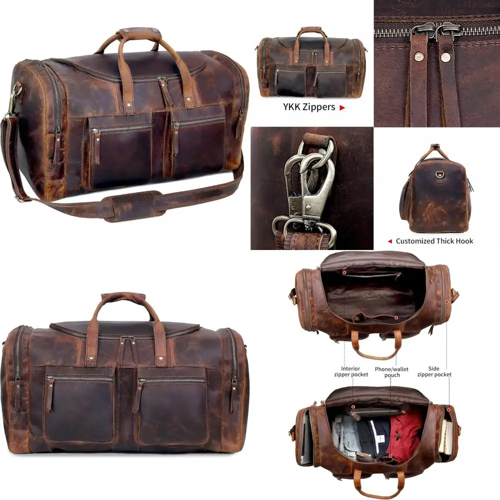 Retro-Inspired Full Grain Cowhide Leather Handmade Airplane Carry-On Bag - Vintage Duffel Style with Modern Appeal
Retro-Inspired Full Grain Cowhide Leather Handmade Airplane Carry-On Bag - Vintage Duffel Style with Modern Appeal