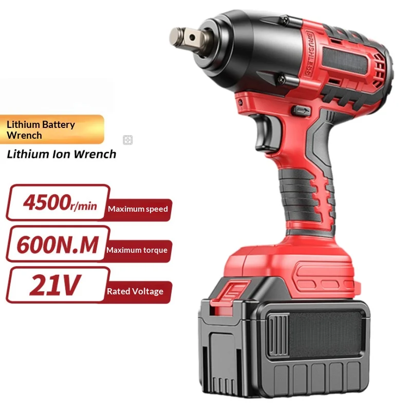 580n.M 600n.M Auto Repair High Torque Electric Wrench Brushless Lithium Battery Heavy-Duty Impact Wind Cannon Special Power Tool
580n.M 600n.M Auto Repair High Torque Electric Wrench Brushless Lithium Battery Heavy-Duty Impact Wind Cannon Special Power Tool