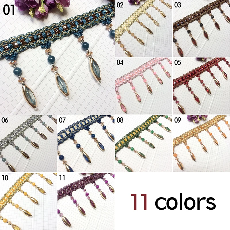 12M Crystal Bead Pendant Tassel Fringe Lace Trim Edge Diy Upholstery Chandelier Tablecloth Lace Ribbon Curtain Sewing Accessory
12M Crystal Bead Pendant Tassel Fringe Lace Trim Edge Diy Upholstery Chandelier Tablecloth Lace Ribbon Curtain Sewing Accessory