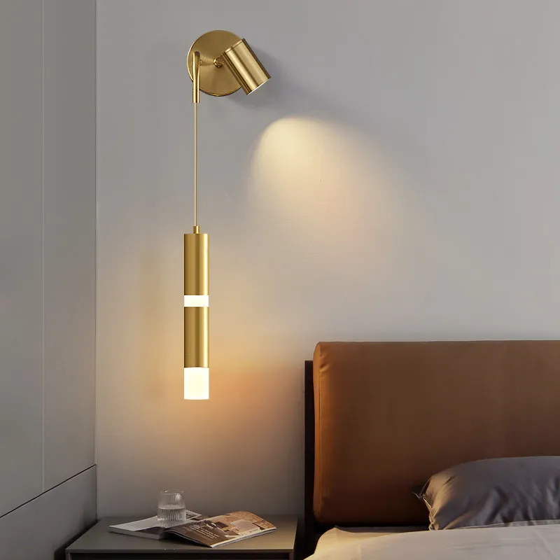 Bedside wall lamp minimalist living room bedroom TV background wall cylindrical light luxury lamp
Bedside wall lamp minimalist living room bedroom TV background wall cylindrical light luxury lamp
