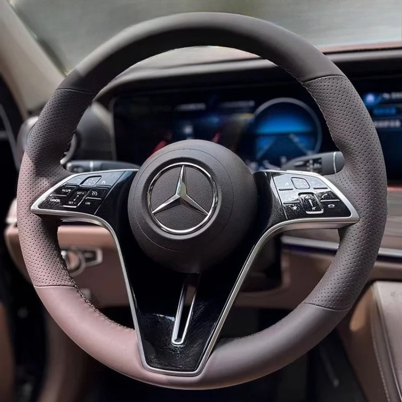 Hand-sewn faux leather steering wheel cover suitable for Mercedes GLC GLA GLB GLE GLS G350 G500 C200 E300 S400 S450
Hand-sewn faux leather steering wheel cover suitable for Mercedes GLC GLA GLB GLE GLS G350 G500 C200 E300 S400 S450