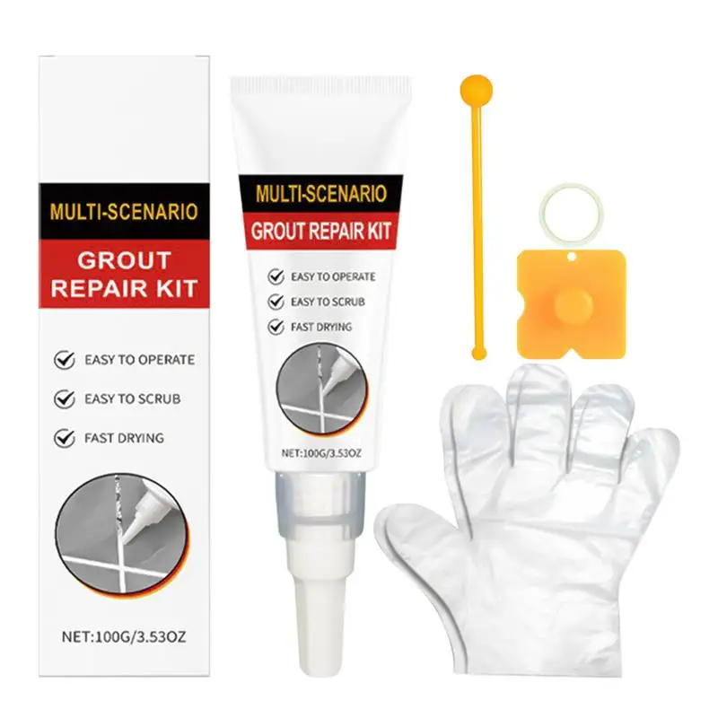 White Grout For Tile Shower Repair Kit Waterproof Quick-Drying Crack Sealing Agent For Floor Kitchen Bathroom Dorm Apartments
White Grout For Tile Shower Repair Kit Waterproof Quick-Drying Crack Sealing Agent For Floor Kitchen Bathroom Dorm Apartments