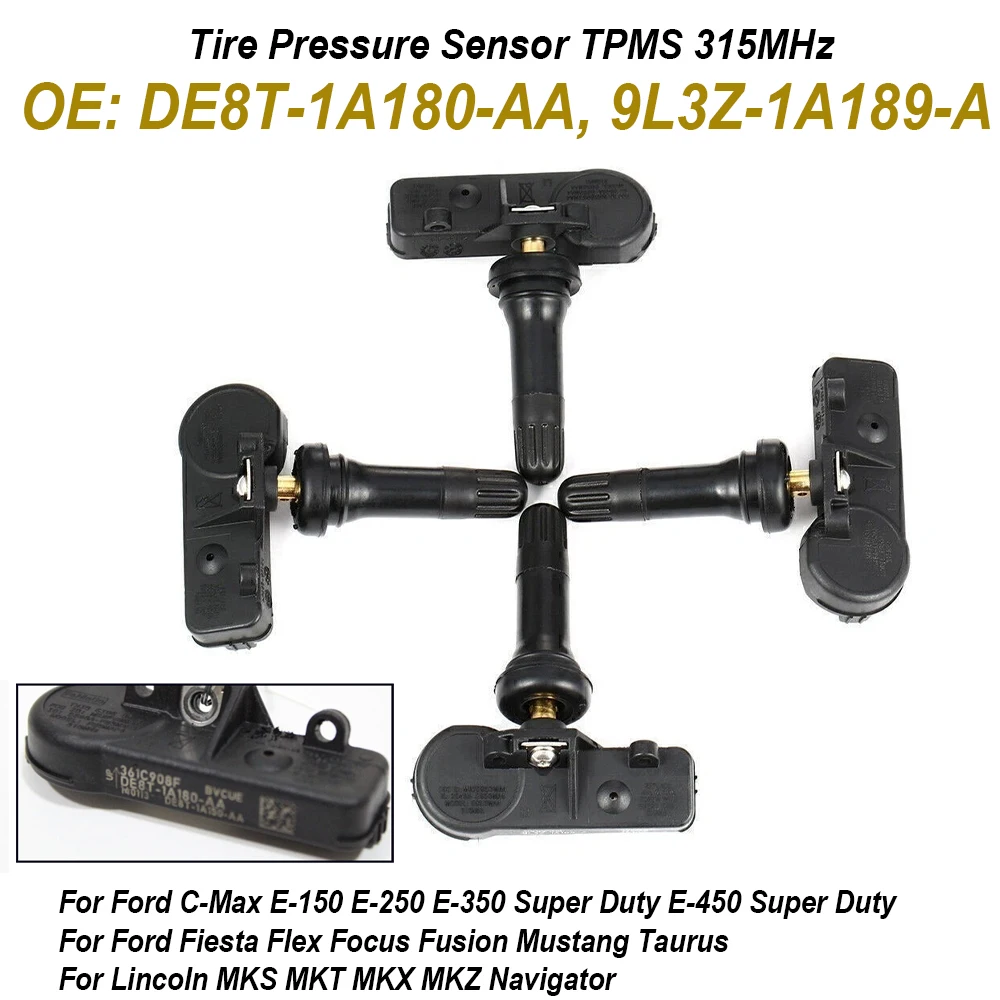 DE8T-1A180-AA 9L3Z-1A189-A TPMS Tire Pressure Sensor 315MHz 9L3T1A180AF CM5T1A150AA DE8T1A180AA For F ord C-Max E-150 E-250 Flex
DE8T-1A180-AA 9L3Z-1A189-A TPMS Tire Pressure Sensor 315MHz 9L3T1A180AF CM5T1A150AA DE8T1A180AA For F ord C-Max E-150 E-250 Flex