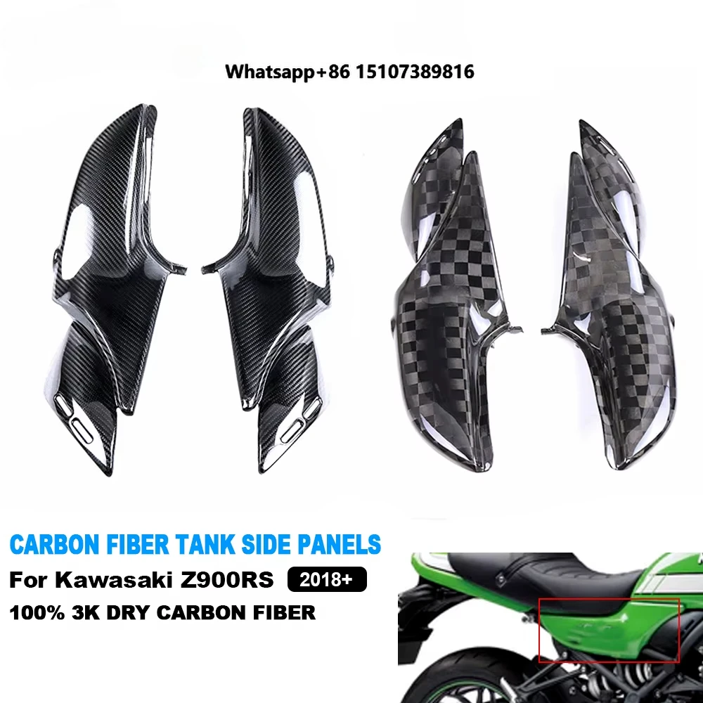 3K Dry Carbon Fiber Motorcycle Fuel Tank Side Panels Cover Fairing Kits Cover Protector for Z900RS 2018-2024
3K Dry Carbon Fiber Motorcycle Fuel Tank Side Panels Cover Fairing Kits Cover Protector for Z900RS 2018-2024