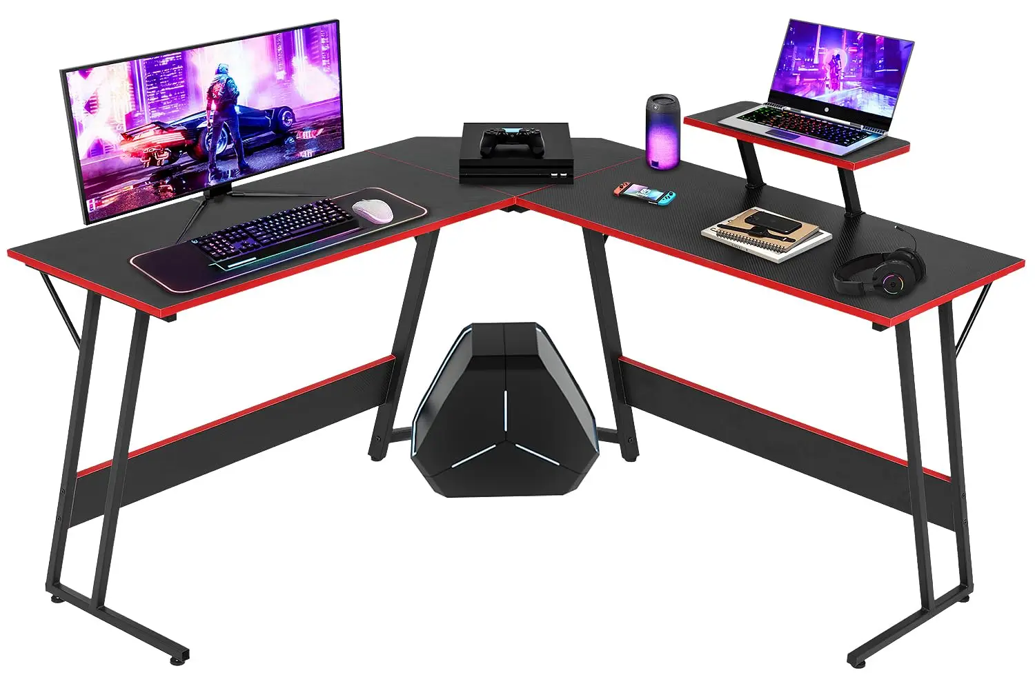 L Shaped Gaming Desk Monitor Riser Stand Corner Computer Table Home Office Study Work Large Desktop, Customized
L Shaped Gaming Desk Monitor Riser Stand Corner Computer Table Home Office Study Work Large Desktop, Customized