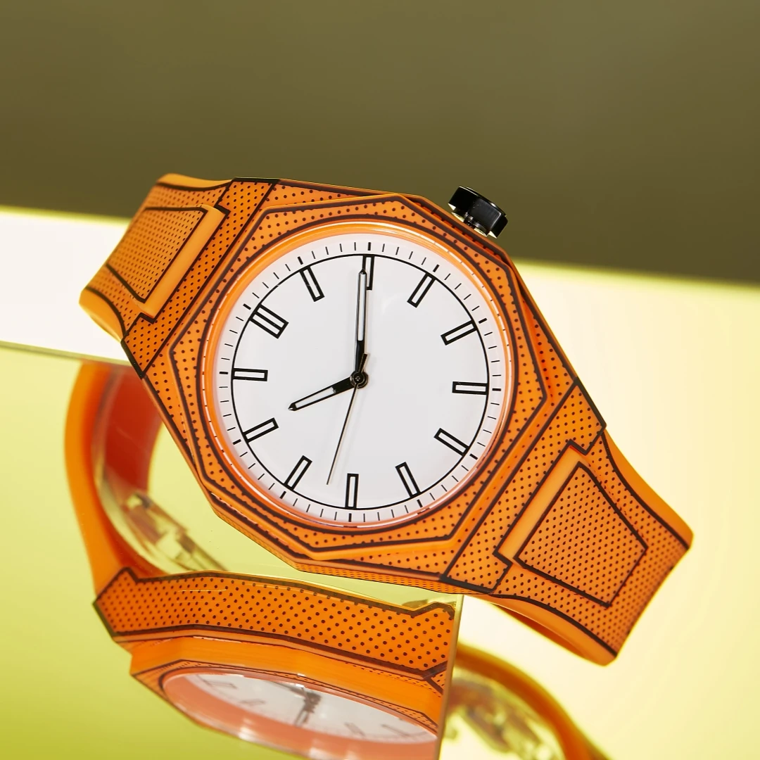 New Men's Watches Orange Blue Quartz Watch for Man Creativity 3D Style Wristwatch Male Date Week Leisure
New Men's Watches Orange Blue Quartz Watch for Man Creativity 3D Style Wristwatch Male Date Week Leisure