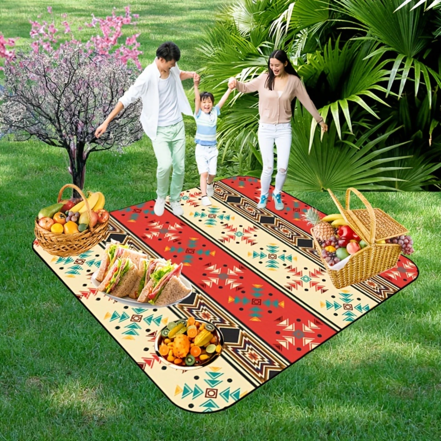 1pc Ethnic Style Thickened Aluminum Film Mat, XL Moisture-Proof Outdoor Beach Picnic Blanket, Portable Lawn Pad, Water-Resistant
1pc Ethnic Style Thickened Aluminum Film Mat, XL Moisture-Proof Outdoor Beach Picnic Blanket, Portable Lawn Pad, Water-Resistant