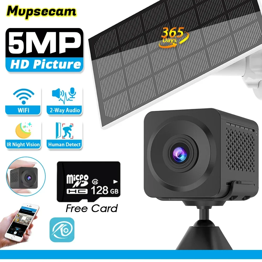 5MP Mini Security IP Camera Wifi Battery CCTV With Solar Panel Wireless Video Surveillance Solar Camera Smart Baby Monitor Home
5MP Mini Security IP Camera Wifi Battery CCTV With Solar Panel Wireless Video Surveillance Solar Camera Smart Baby Monitor Home