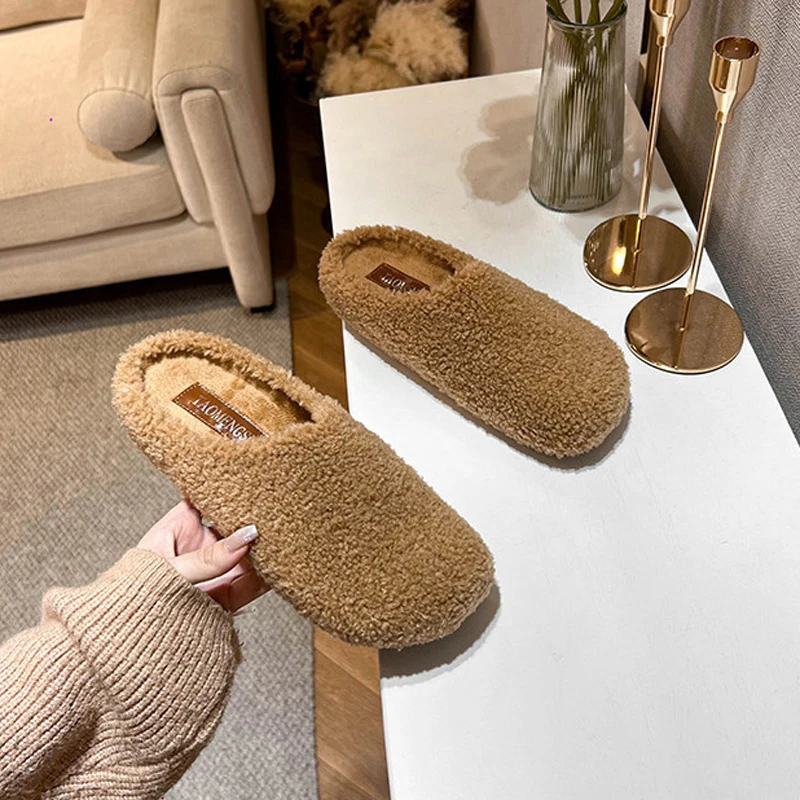 Fur Mules Women Shoes Flat Platform Slippers Winter Warm Round Toe Furry Slides Casual Slip on Shallow Shoes Apricot White Brown
Fur Mules Women Shoes Flat Platform Slippers Winter Warm Round Toe Furry Slides Casual Slip on Shallow Shoes Apricot White Brown