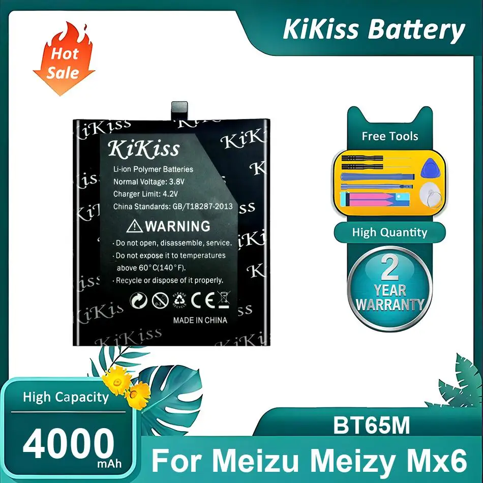 KiKiss Battery For Meizu Meizy Mx6,BT65M,4000mAh
KiKiss Battery For Meizu Meizy Mx6,BT65M,4000mAh