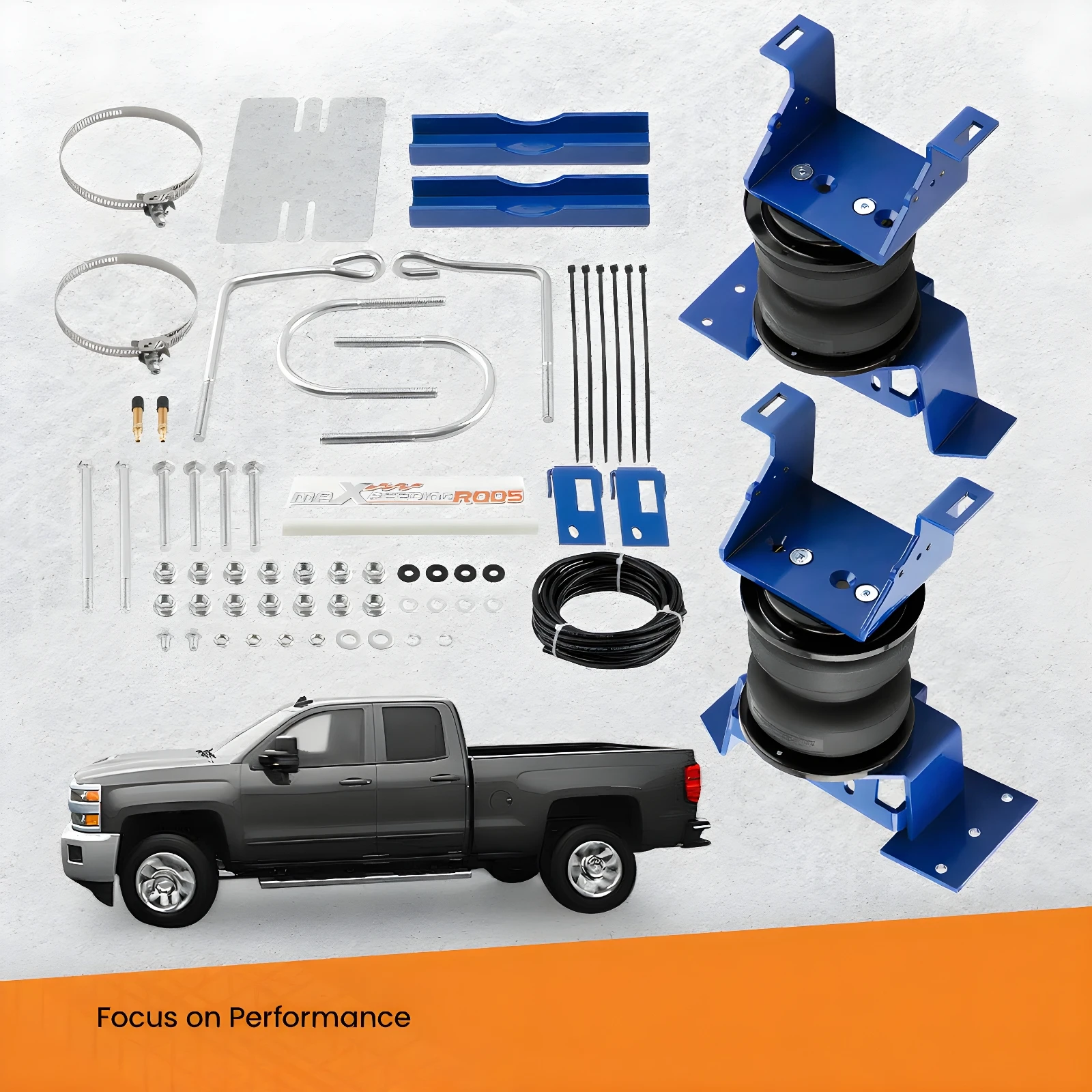 Rear Air Spring Leveling Kit For Chevrolet Silverado 2500 4WD 2020-2024
Rear Air Spring Leveling Kit For Chevrolet Silverado 2500 4WD 2020-2024