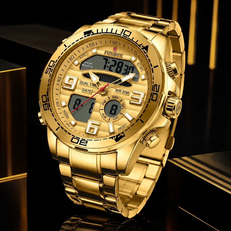 FOXBOX New Fashion Military Watches for Men Luxury Original Sports Chronograph Watch Waterproof Quartz WristWatch Clock Gift
FOXBOX New Fashion Military Watches for Men Luxury Original Sports Chronograph Watch Waterproof Quartz WristWatch Clock Gift