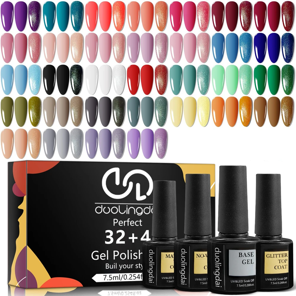 DOULINGDAI UV semi permanent gel Valentine's Day gel nail polish set,36PCS Gel Nail Polish Set, 32 Colors Nude Pink Green Blue Colors Gel Polish With Glossy & Matte Top Base Coat Soak Off DIY Gift for Women Girls at Home DIY.
DOULINGDAI UV semi permanent gel Valentine's Day gel nail polish set,36PCS Gel Nail Polish Set, 32 Colors Nude Pink Green Blue Colors Gel Polish With Glossy & Matte Top Base Coat Soak Off DIY Gift for Women Girls at Home DIY.