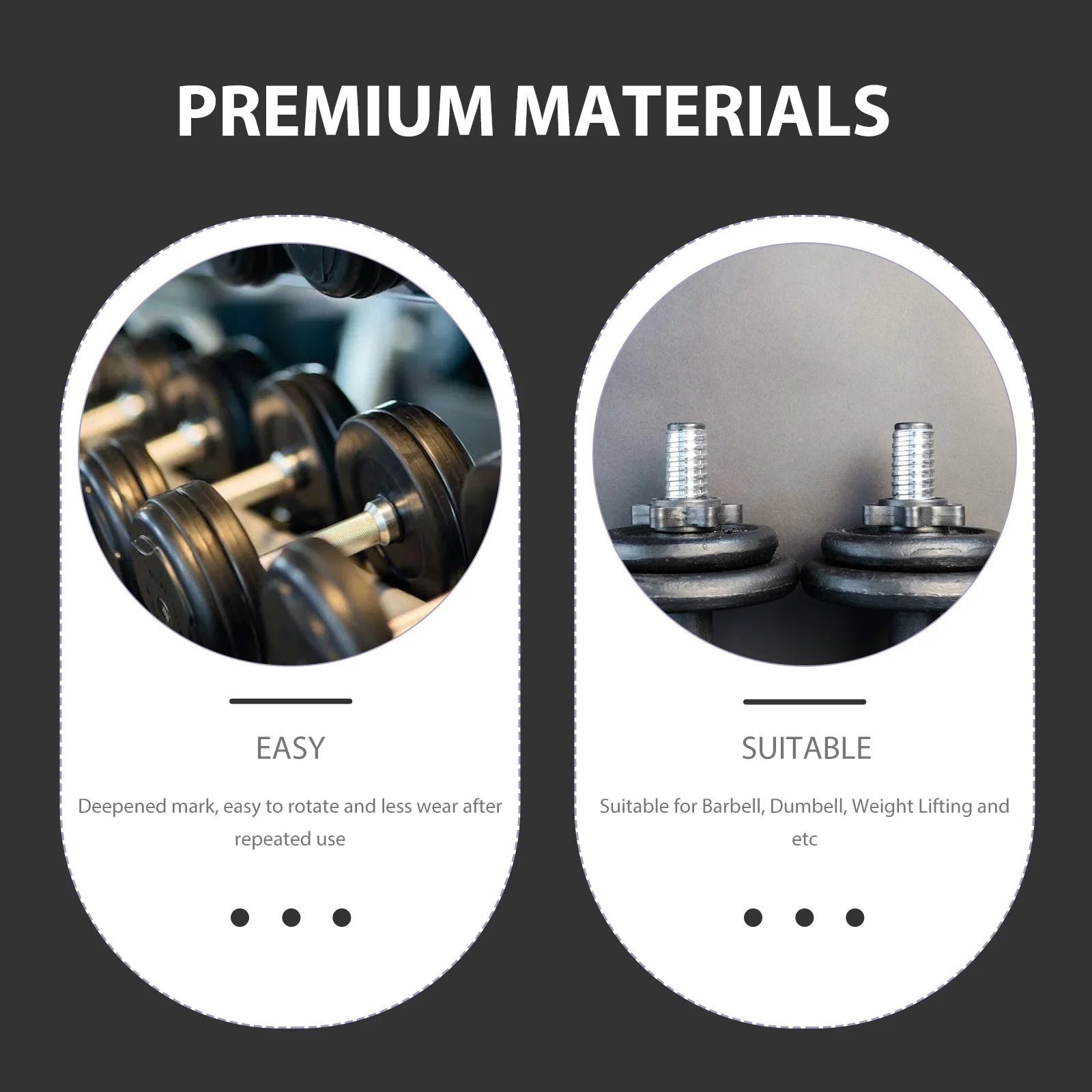 2Pcs 2.5cm Anti-Slip Hex Nuts Double Lock Design for Barbell Dumbell Weight Lifting Silver Plating Process Shiny Solid Thickened
2Pcs 2.5cm Anti-Slip Hex Nuts Double Lock Design for Barbell Dumbell Weight Lifting Silver Plating Process Shiny Solid Thickened