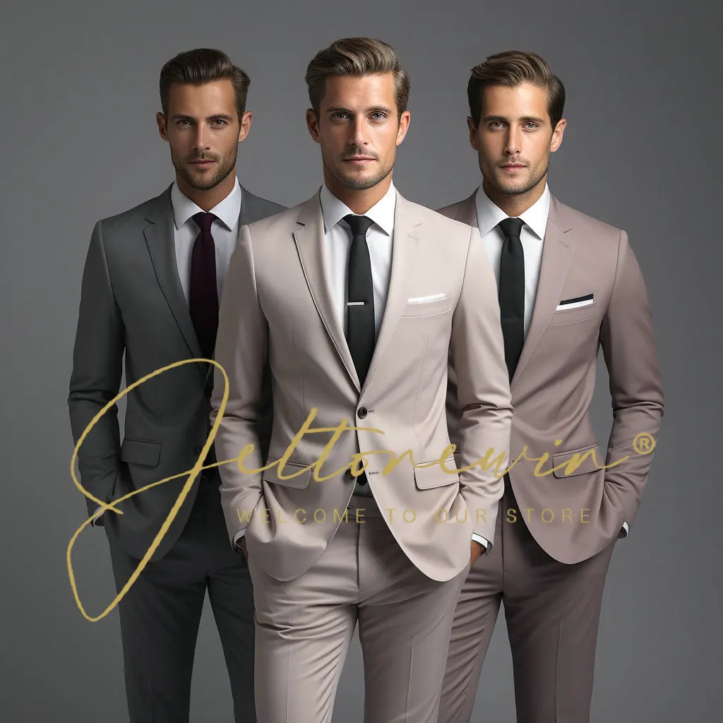 2 Pcs Suits Set Blazers Jacket Pants / 2024 Fashion New Men Casual Boutique Business Slim Dress Formal Coat Trousers
2 Pcs Suits Set Blazers Jacket Pants / 2024 Fashion New Men Casual Boutique Business Slim Dress Formal Coat Trousers