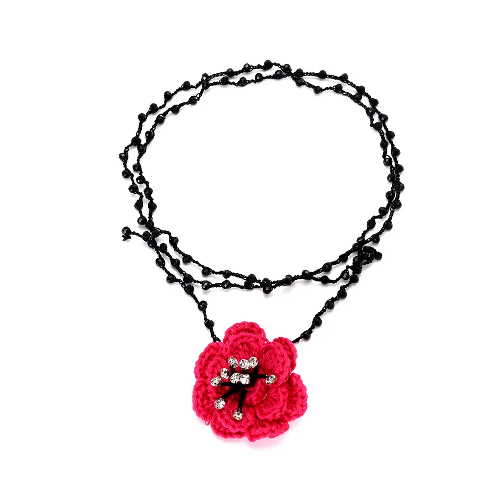 ZAA Personality Hand-woven Flower Pendant Necklace for Women Boho Jewelry Holiday Party Gifts
ZAA Personality Hand-woven Flower Pendant Necklace for Women Boho Jewelry Holiday Party Gifts