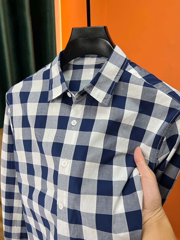 100% Cotton Premium Autumn High Quality Classic Long Sleeve Plaid Designer Shirt Business Versatile Casual Fashion New Top
100% Cotton Premium Autumn High Quality Classic Long Sleeve Plaid Designer Shirt Business Versatile Casual Fashion New Top