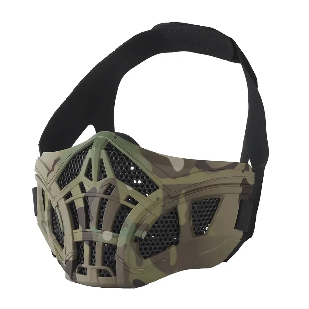 Tactical Airsoft Half Face Mask Inner Silicone Design Breathable Halloween Mesh Masks for CS Hunting Paintball Shooting Cosplay
Tactical Airsoft Half Face Mask Inner Silicone Design Breathable Halloween Mesh Masks for CS Hunting Paintball Shooting Cosplay