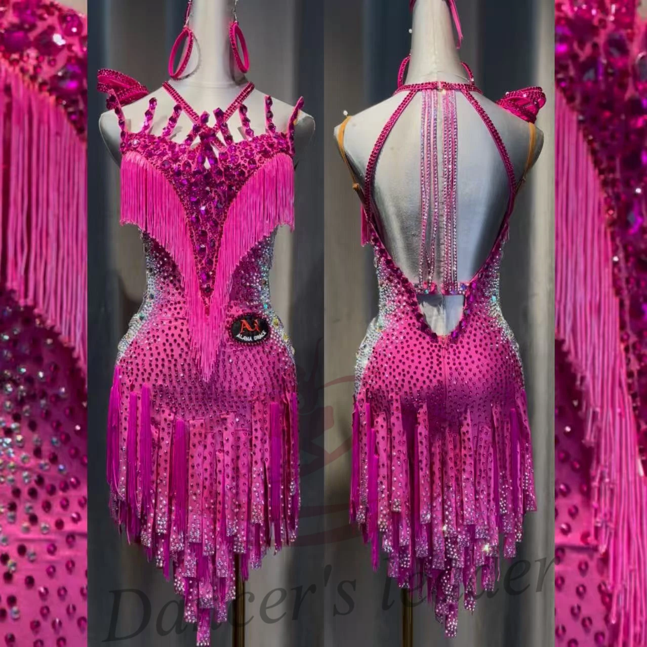 Latin Dance AB Stone Female Adult Children High end Customized Bright Rose Tassel Strap Black Pool Samba Performance Dress
Latin Dance AB Stone Female Adult Children High end Customized Bright Rose Tassel Strap Black Pool Samba Performance Dress