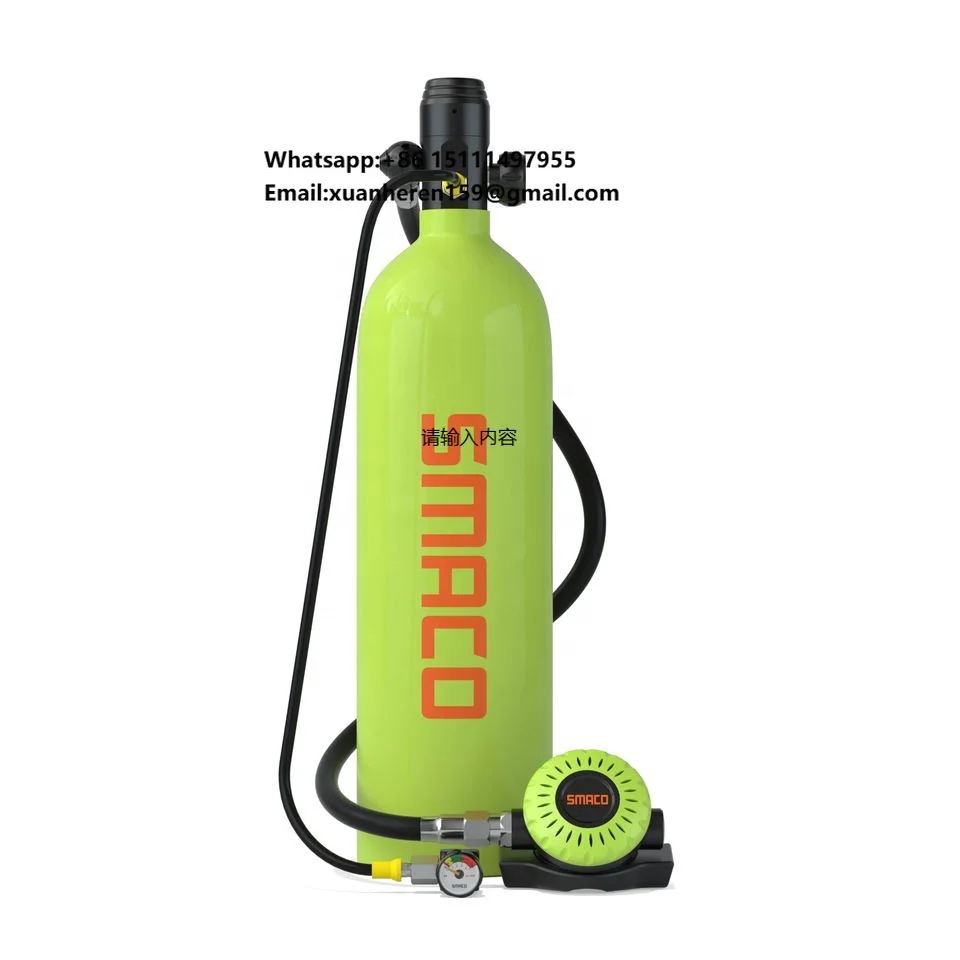 SMACO S700 Pro 2L Scuba Diving Oxygen Cylinder 30-35 Mins Underwater Breathing Diving Equipment
SMACO S700 Pro 2L Scuba Diving Oxygen Cylinder 30-35 Mins Underwater Breathing Diving Equipment