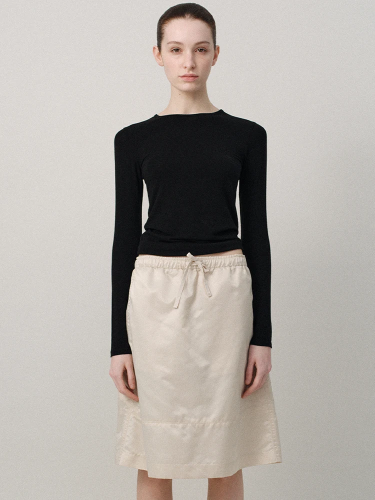 Loose Pure Color Drawstring Short Skirt Women's High Waist A-Line Cotton Midi Skirt Korean Style Commute Summer New Arrival
Loose Pure Color Drawstring Short Skirt Women's High Waist A-Line Cotton Midi Skirt Korean Style Commute Summer New Arrival