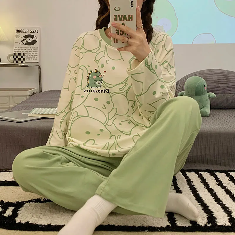 2025 New Summer Thin 2-Piece Women's Pajama Set – Animal Cartoon Short-Sleeve Top & Long Pants | Youthful Girlish Loungewear for
2025 New Summer Thin 2-Piece Women's Pajama Set – Animal Cartoon Short-Sleeve Top & Long Pants | Youthful Girlish Loungewear for