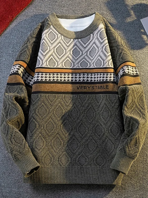 Autumn 2025 Men's round Ne Knitwear Casual Faionable Warmth Pullover Splicing Base irt Trendy Polyester Fiber Long Sve
Autumn 2025 Men's round Ne Knitwear Casual Faionable Warmth Pullover Splicing Base irt Trendy Polyester Fiber Long Sve
