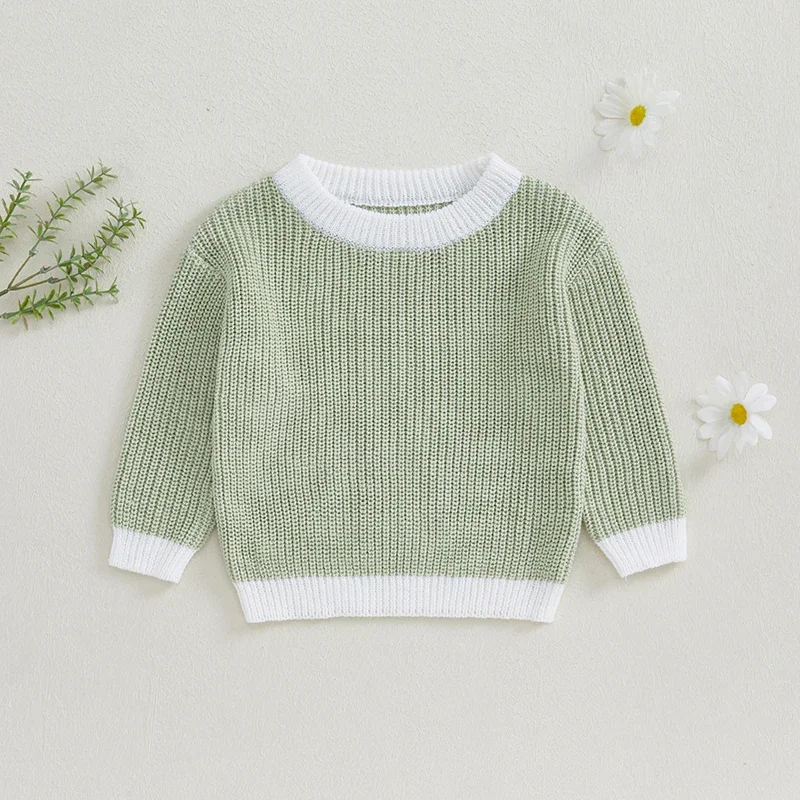 Autumn Winter Children Kids Baby Sweaters for Boys Girls Long Sleeve Crew Neck Contrast Color Warm Pullover Sweaters Clothes
Autumn Winter Children Kids Baby Sweaters for Boys Girls Long Sleeve Crew Neck Contrast Color Warm Pullover Sweaters Clothes