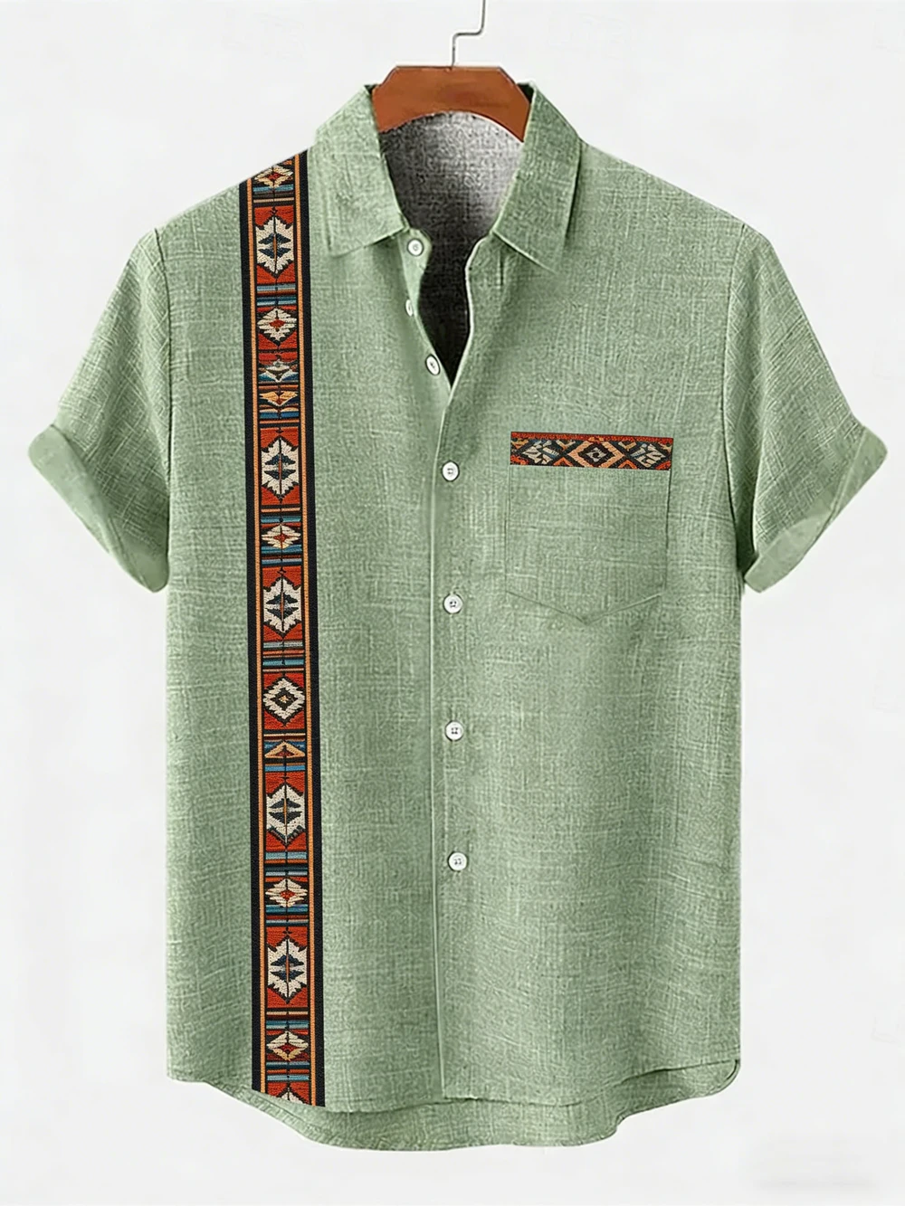 2026 Men's Linen Casual Short-Sleeve Shirt with Natural Ethnic Figure Pattern Printed Shirt Hawaiian Beach Resort Men's Clothing
2026 Men's Linen Casual Short-Sleeve Shirt with Natural Ethnic Figure Pattern Printed Shirt Hawaiian Beach Resort Men's Clothing