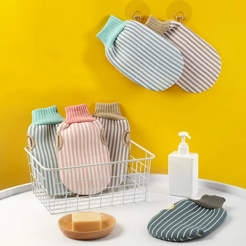 Stripe Spa Exfoliator Brushes Two-sided Body Bath Cleaning Gloves Body Dead Skin Removal Clean Glove Bathroom Washing Brush
Stripe Spa Exfoliator Brushes Two-sided Body Bath Cleaning Gloves Body Dead Skin Removal Clean Glove Bathroom Washing Brush